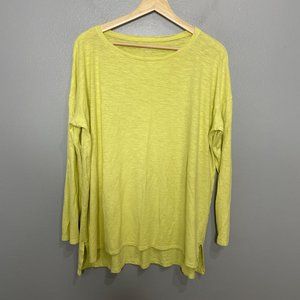 EILEEN FISHER yellow long sleeve top size M